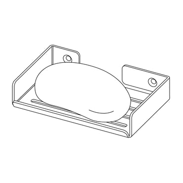 Soap dish, wall-mounted