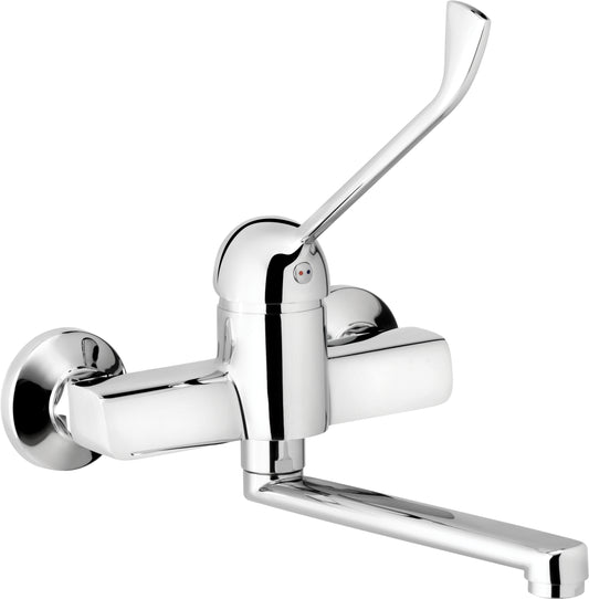 Washbasin tap, wall-mounted, with Clinic lever