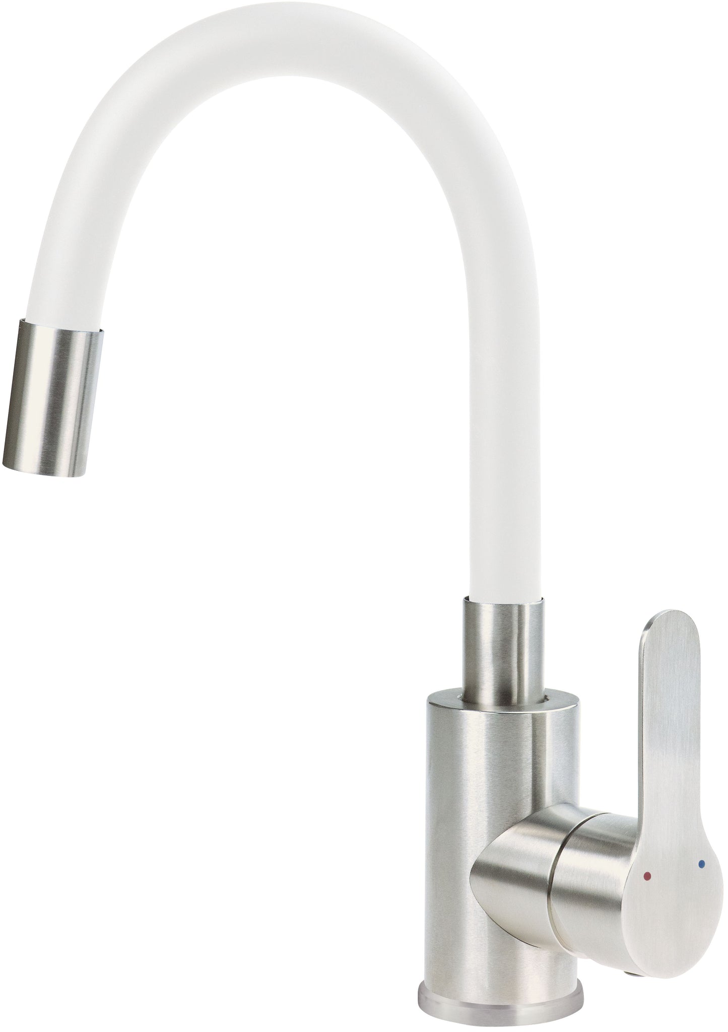 Washbasin tap, with bendable spout