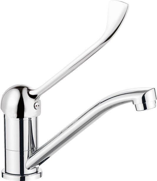 Washbasin tap, with swivel spout - with Clinic lever