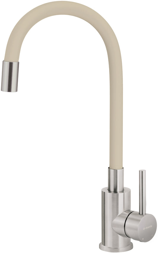 Kitchen tap, with bendable spout