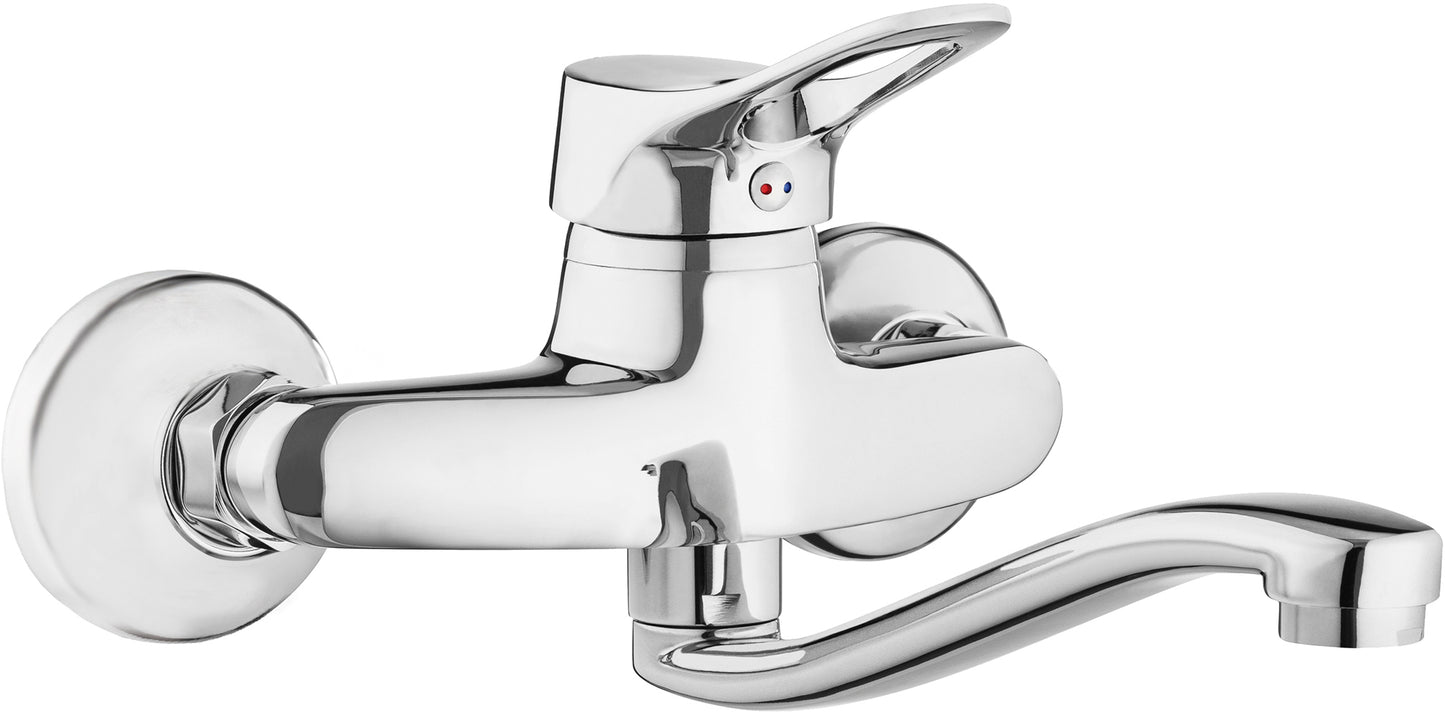 Kitchen tap, wall-mounted