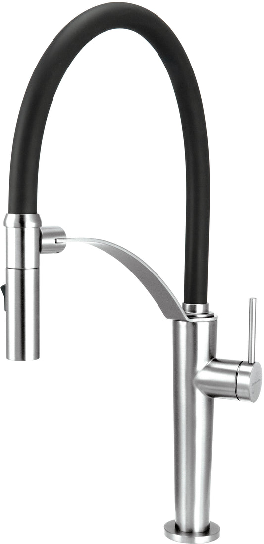 Kitchen tap, with elastic spout - 2 stream types