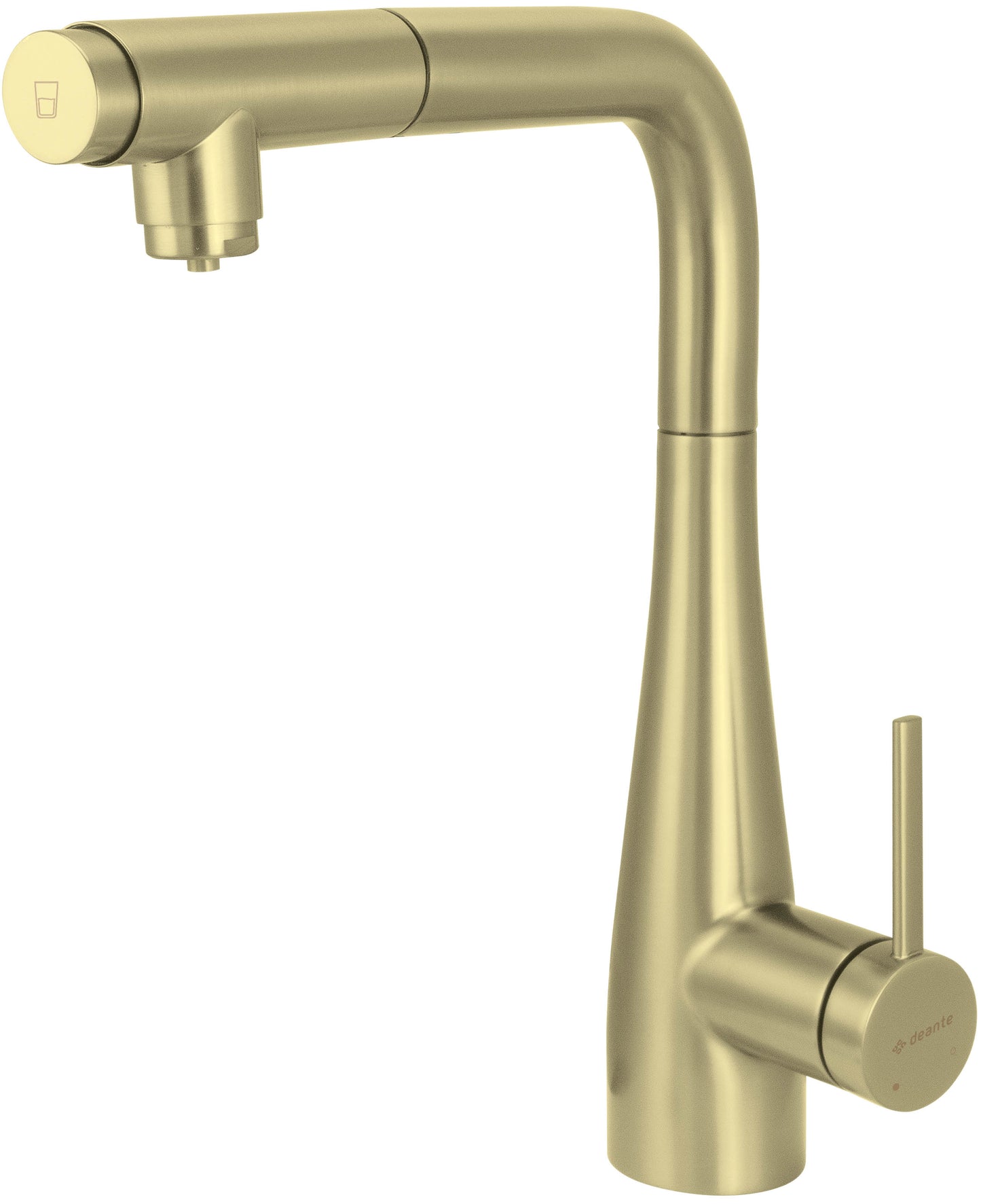 Kitchen tap, with water filter connection, with pull-out spout