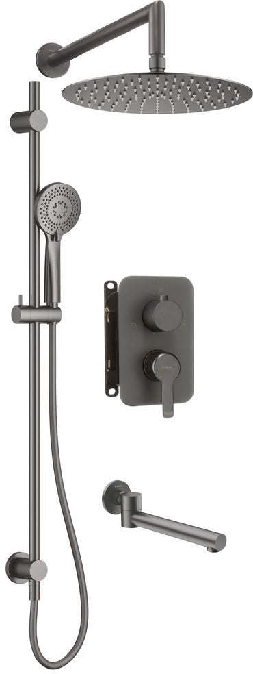 Concealed shower set, with mixer BOX