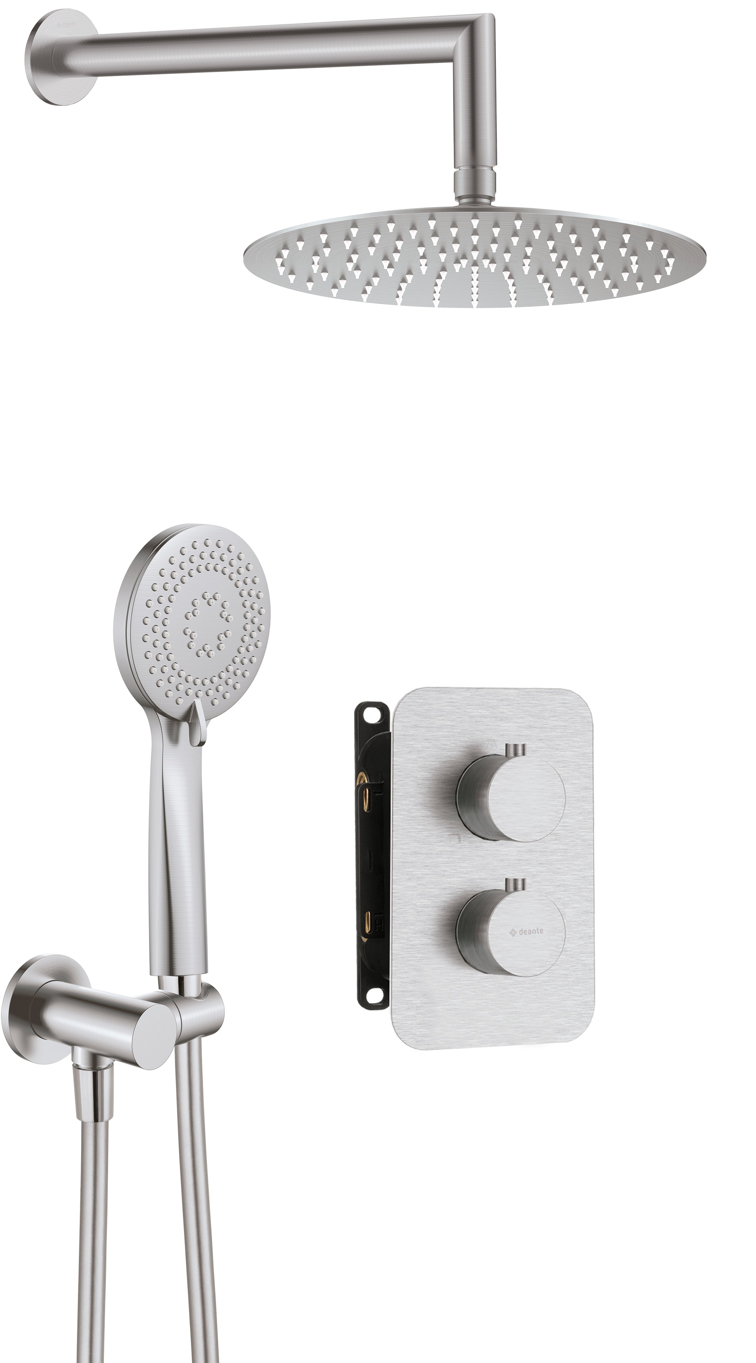 Concealed shower set, with thermostatic BOX