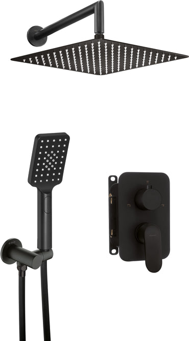 Concealed shower set, with mixer BOX