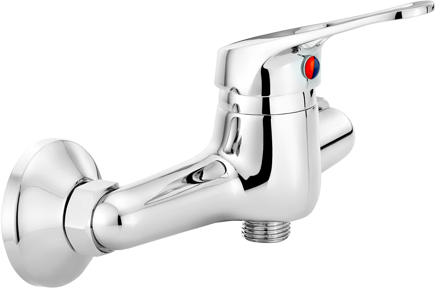 Shower mixer, wall-mounted