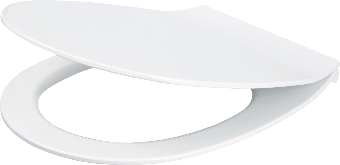 Toilet seat, slim, soft-closing
