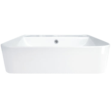 Ceramic washbasin, countertop/wall-mounted, with tap shelf