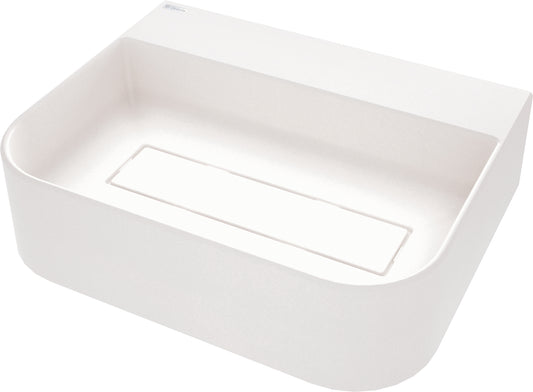 Granite washbasin, countertop, with tap shelf - with cover plate