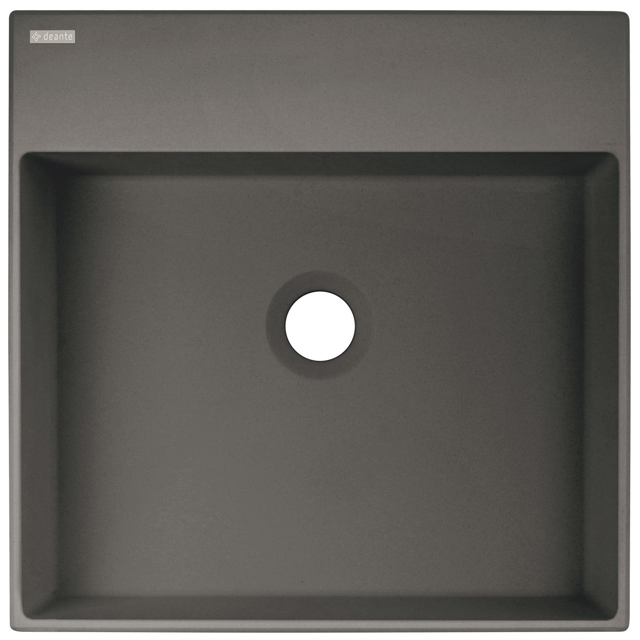 Granite washbasin, countertop, with tap shelf - 400x400 mm