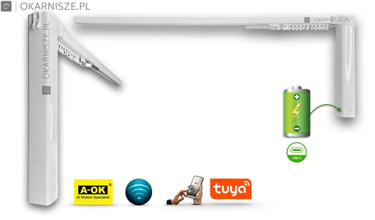 Electric curtain rod AOK AM50 cordless, cordless