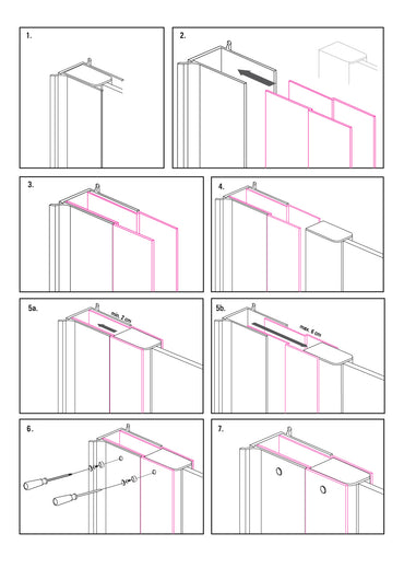 Extension profile, with mounting accessories, 200 cm