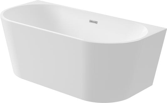 Acrylic bathtub, back-to-wall/freestanding - 170 cm