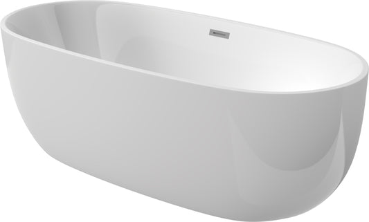 Acrylic bathtub, freestanding, oval - 150 cm
