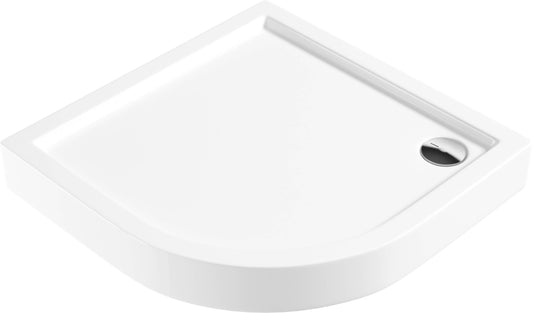 Acrylic shower tray, half round, 80 cm