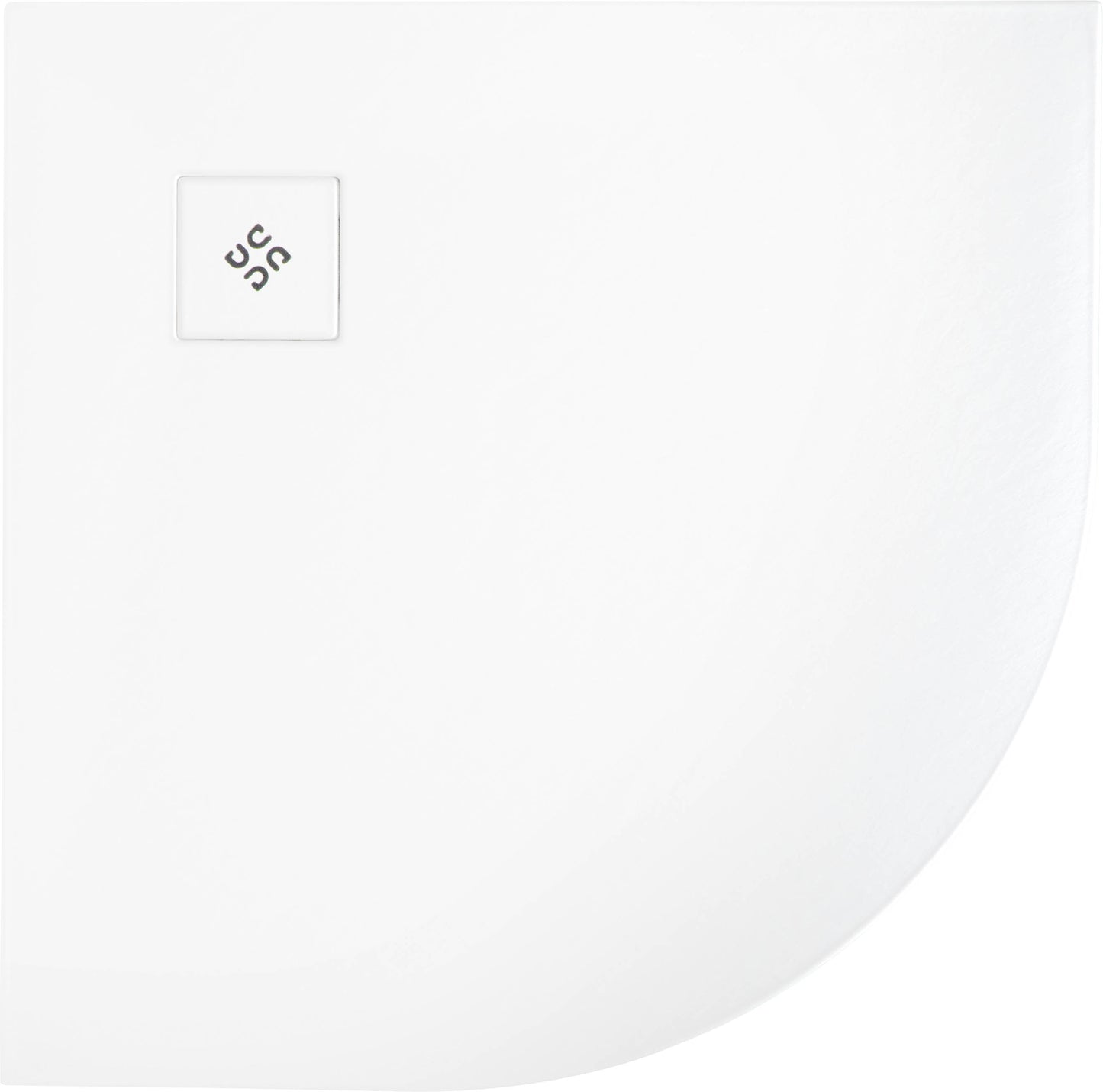 Acrylic shower tray, half round, 90x90 cm