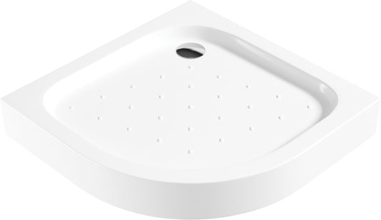 Acrylic shower tray, half round, 80 cm