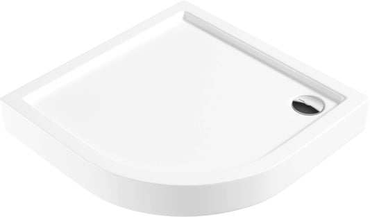 Acrylic shower tray, half round, 90 cm