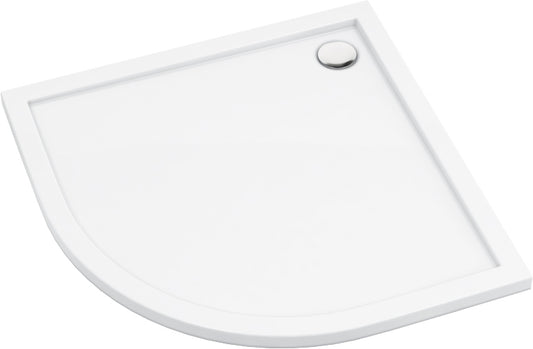 Acrylic shower tray, half round, 90 cm