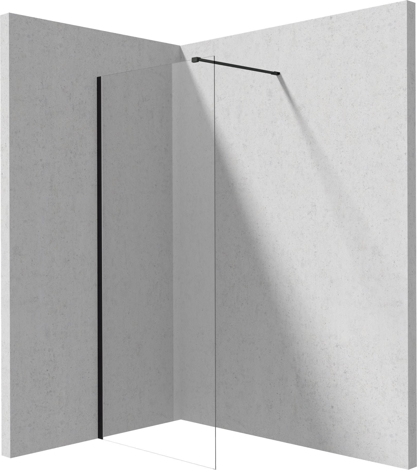 Shower wall, walk-in, 80 cm