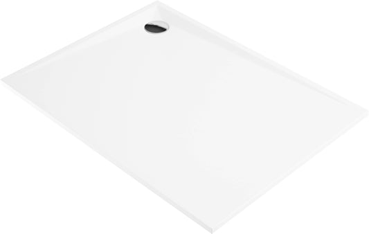 Acrylic shower tray, rectangular, 100x80 cm