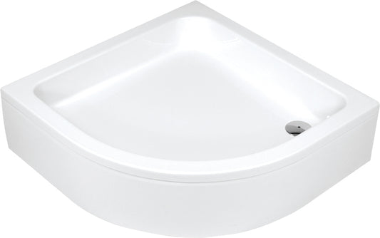 Acrylic shower tray, half round, 80 cm