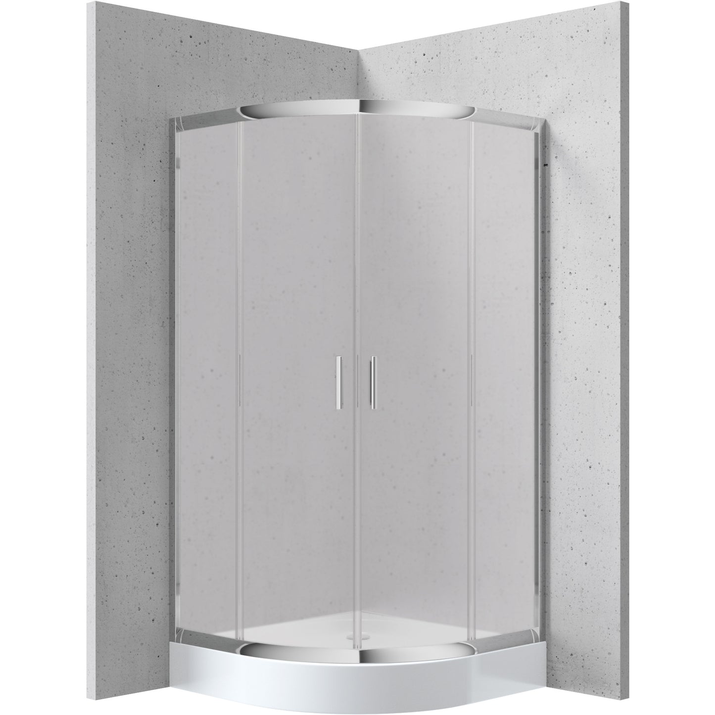 Shower cabin, half round, 90x90 cm - height 170 cm