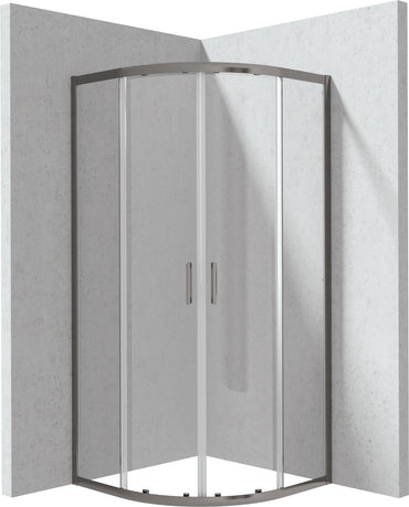 Shower cabin, half round, 90x90 cm