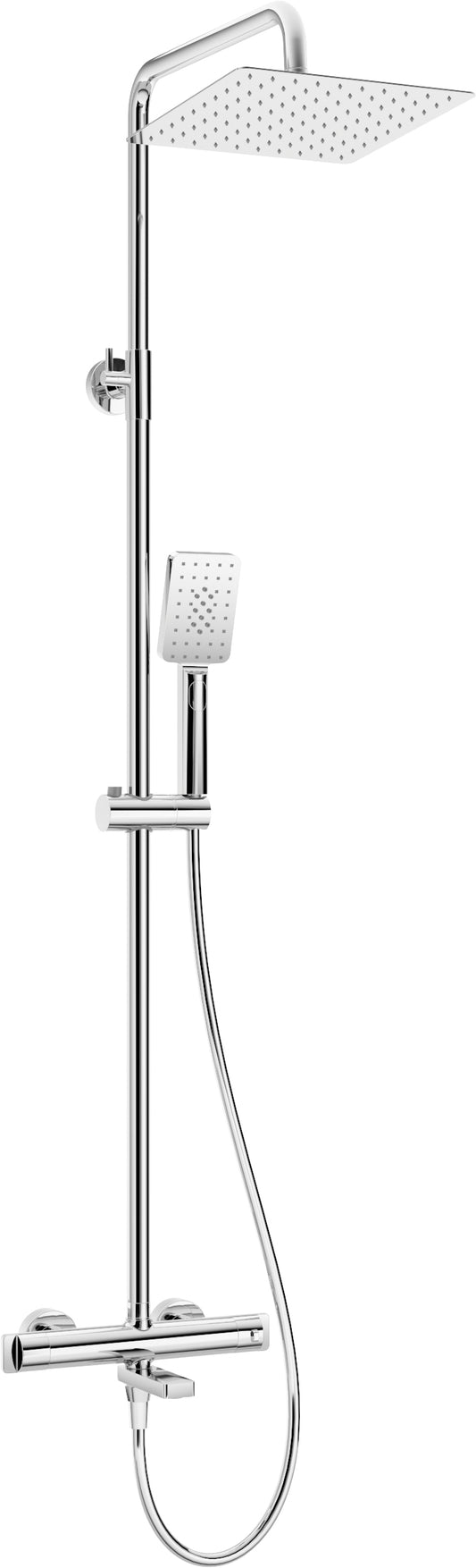 Shower column, with bathtub mixer, thermostatic