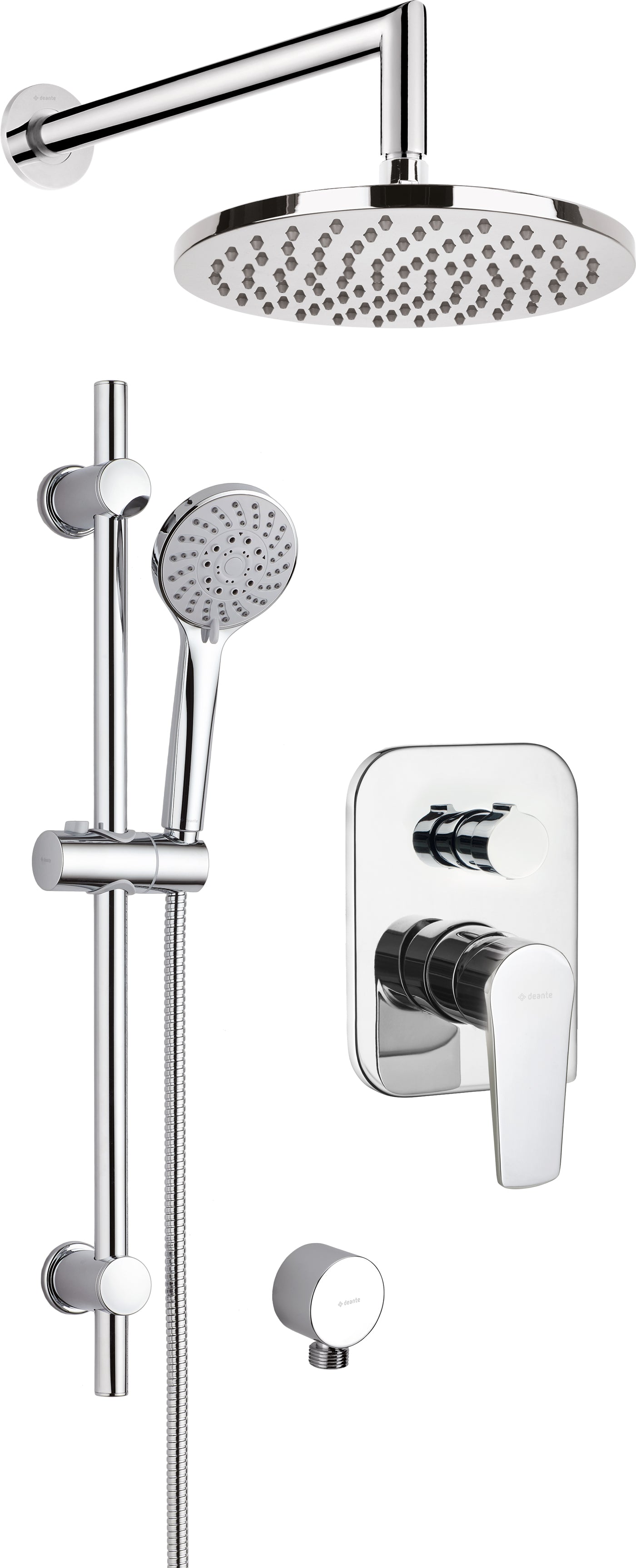 Concealed shower set