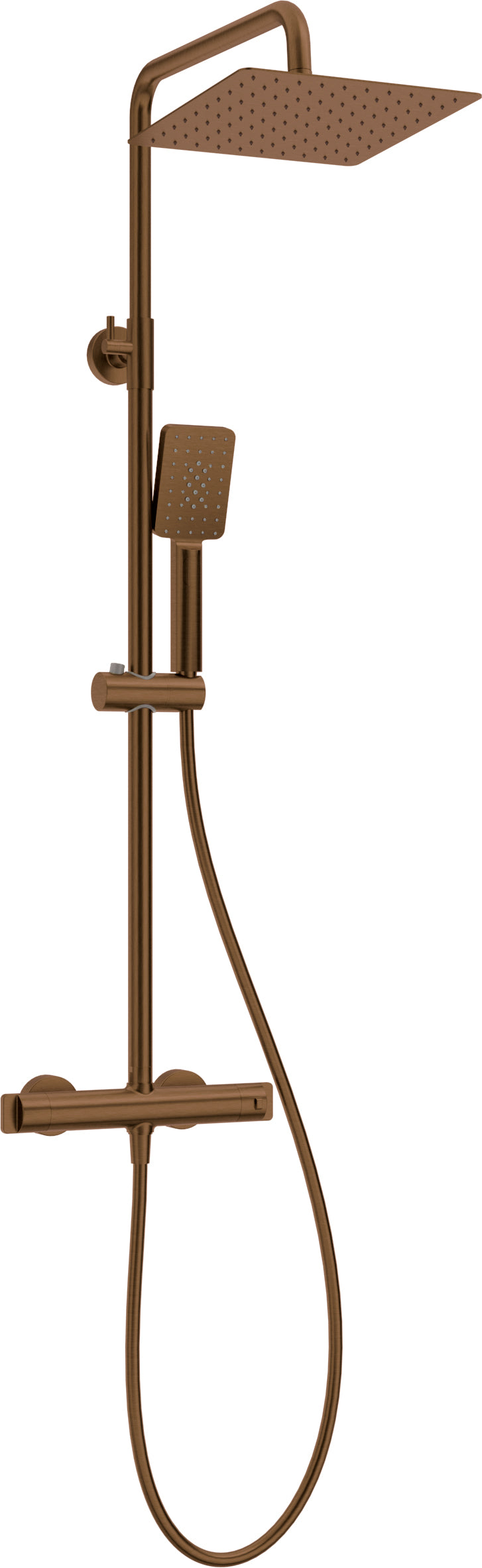 Shower column, with shower mixer, thermostatic