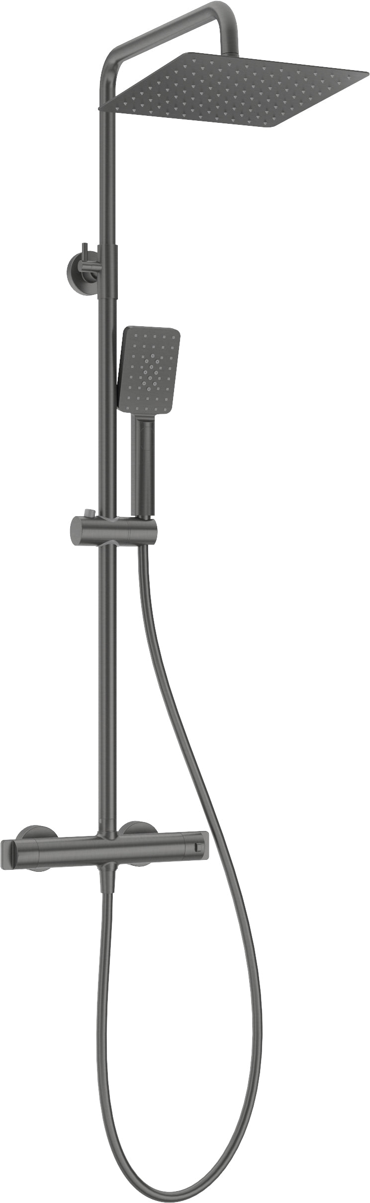 Shower column, with shower mixer, thermostatic