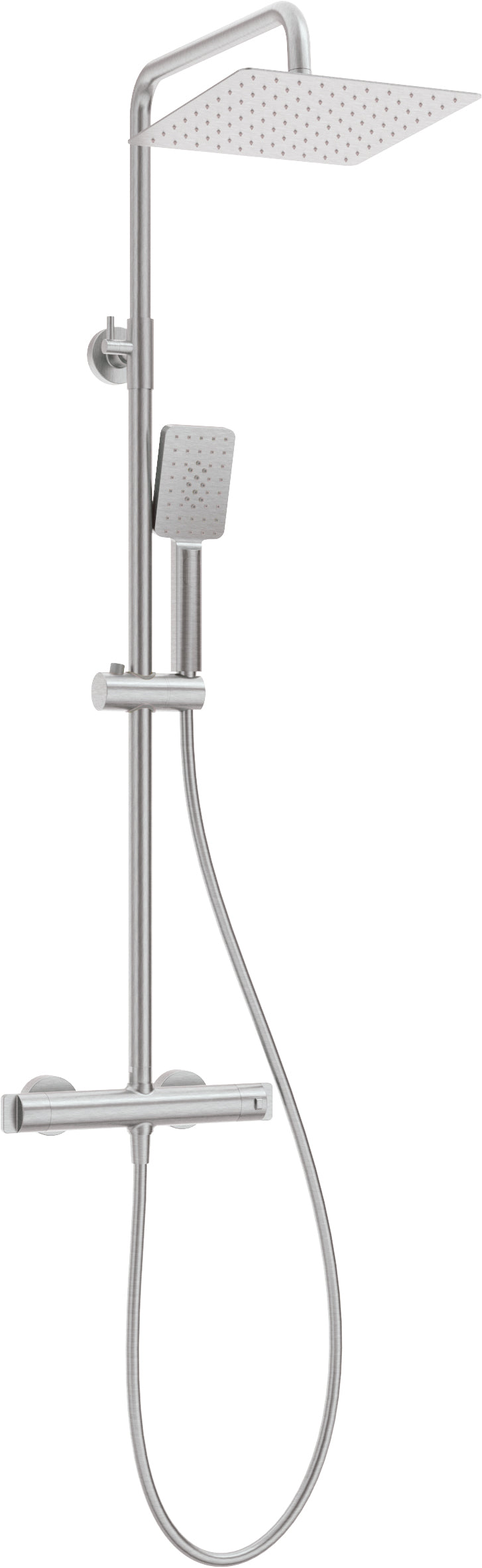 Shower column, with shower mixer, thermostatic