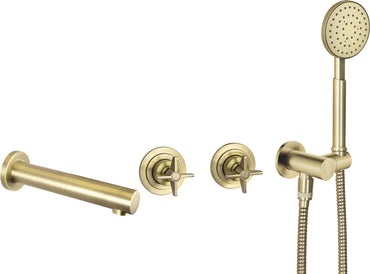 Bath mixer, concealed, with shower set