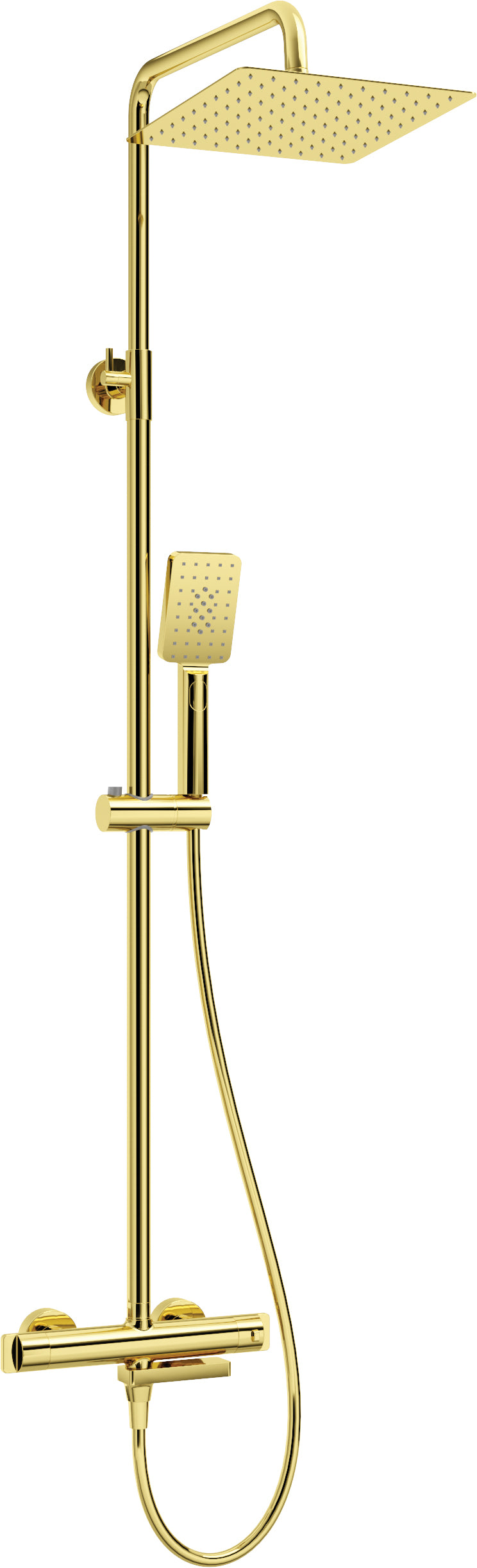 Shower column, with bathtub mixer, thermostatic