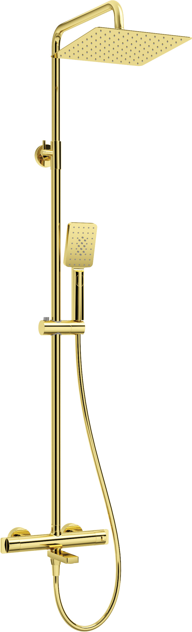 Shower column, with bathtub mixer, thermostatic