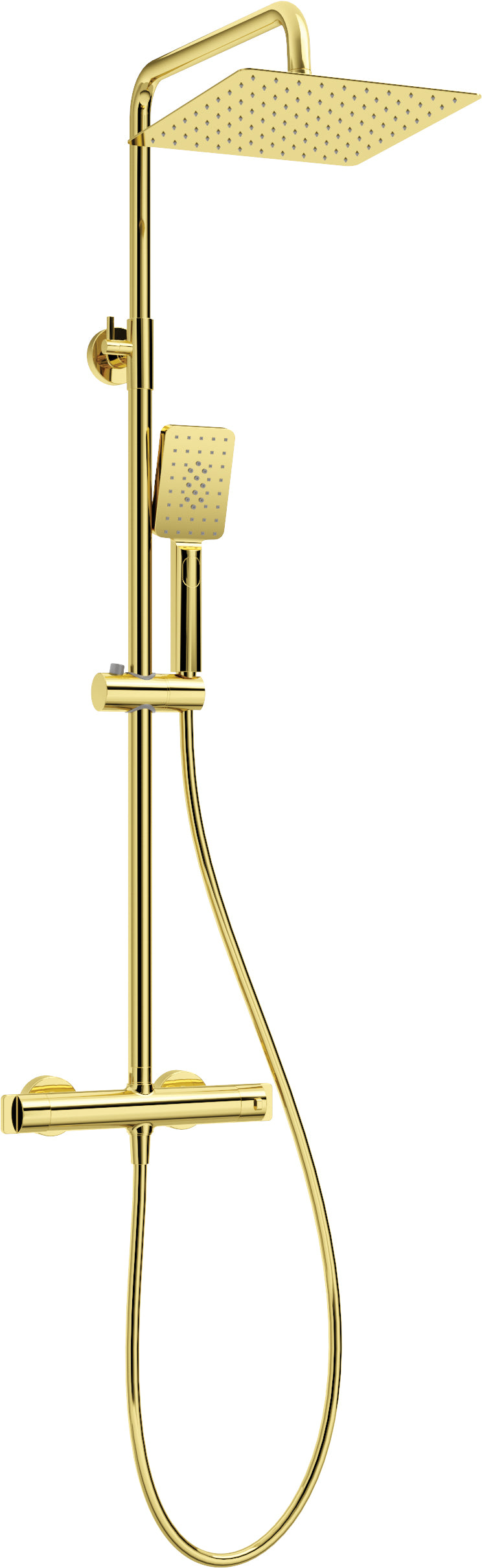 Shower column, with shower mixer, thermostatic