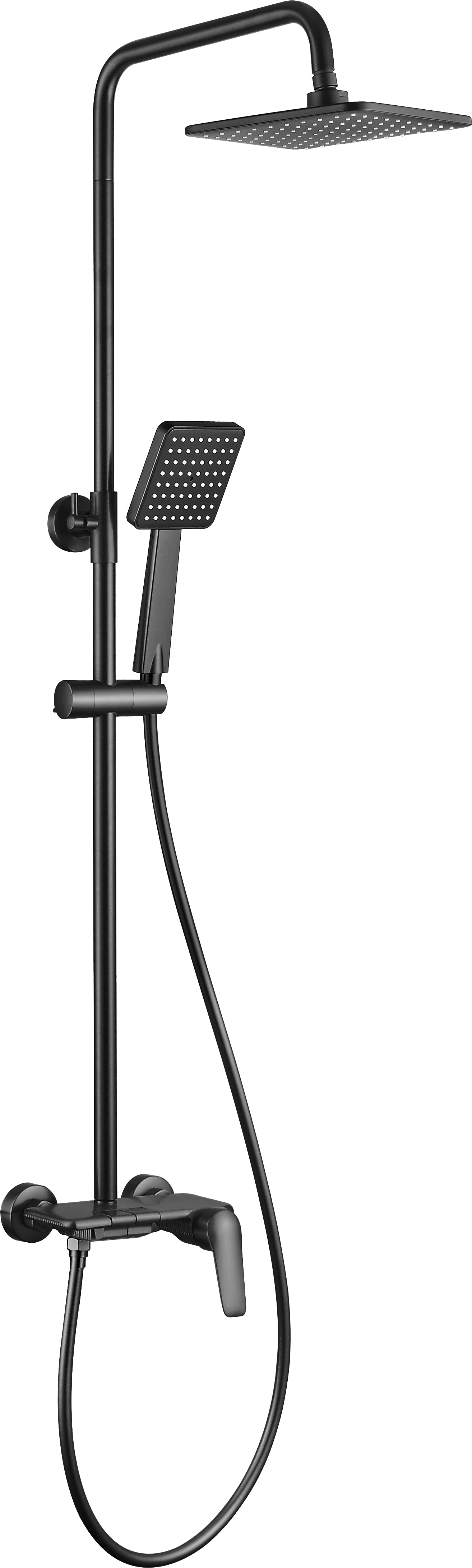 Shower column, with shower mixer