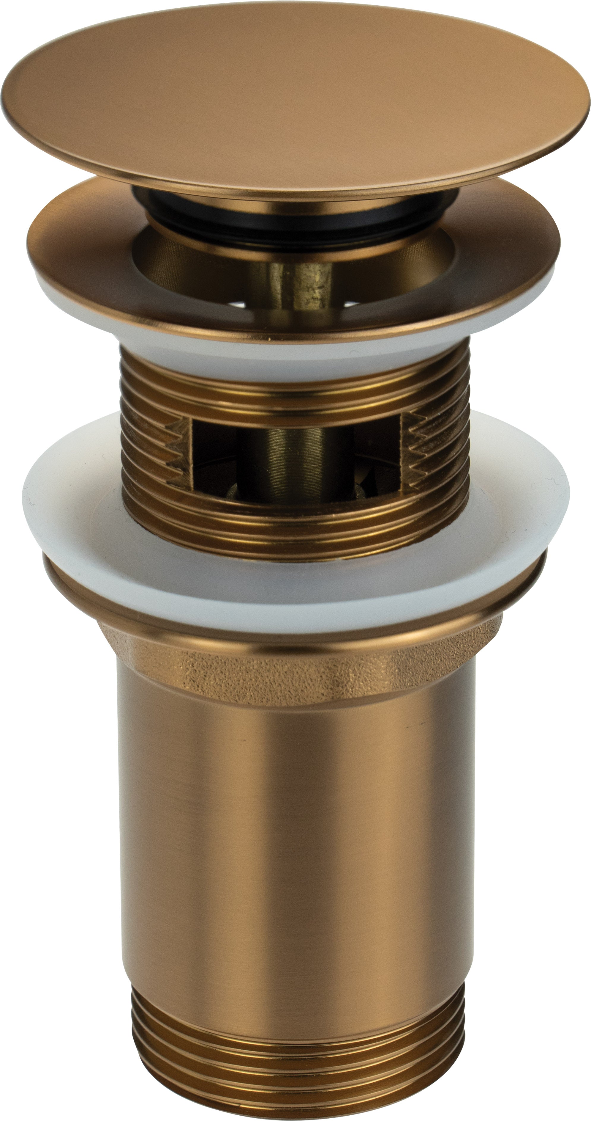 Plug for sink, or bidet, with metal sleeve - universal