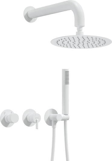 Concealed shower set, with a shower head - with horizontal mixer