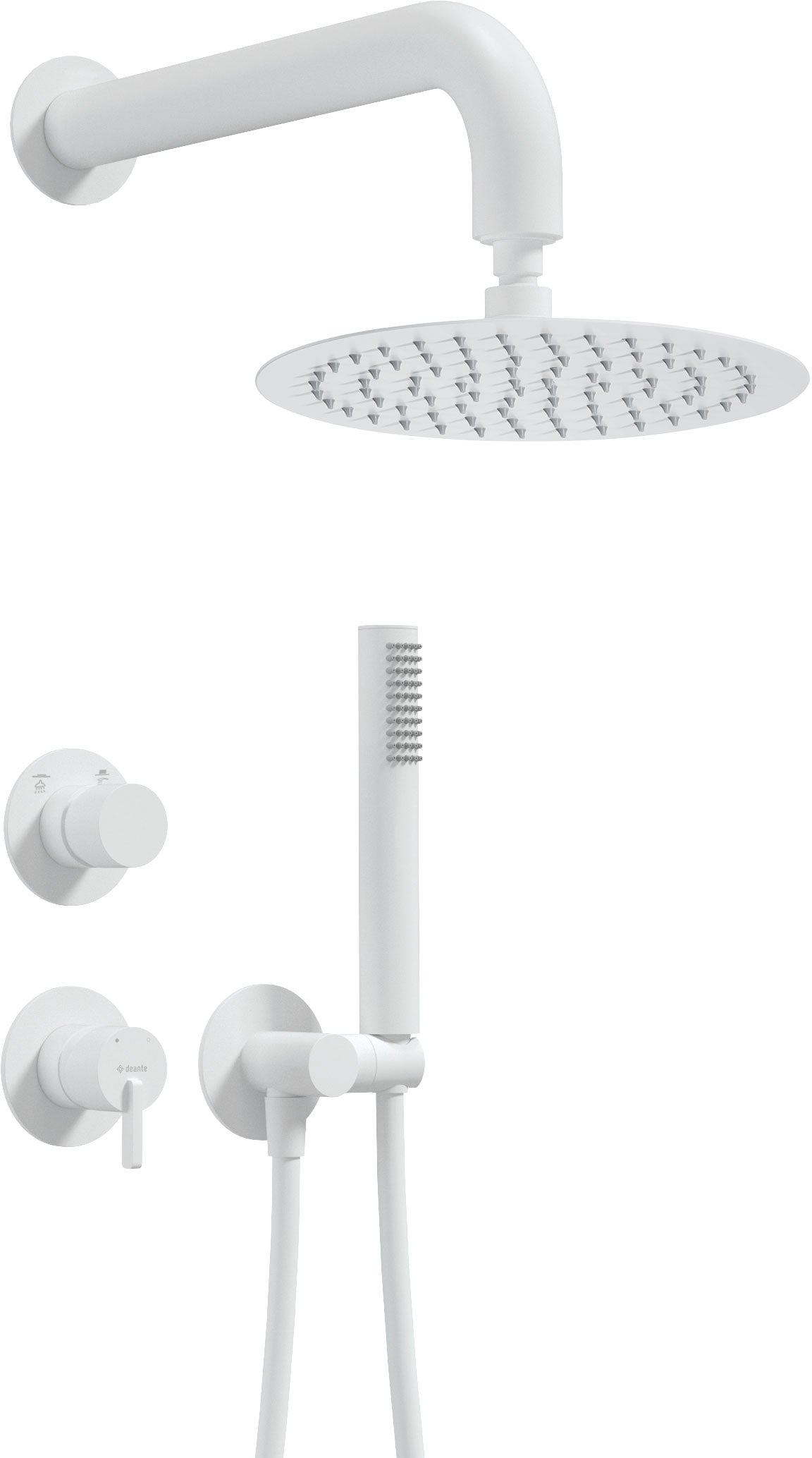 Concealed shower set, with a shower head