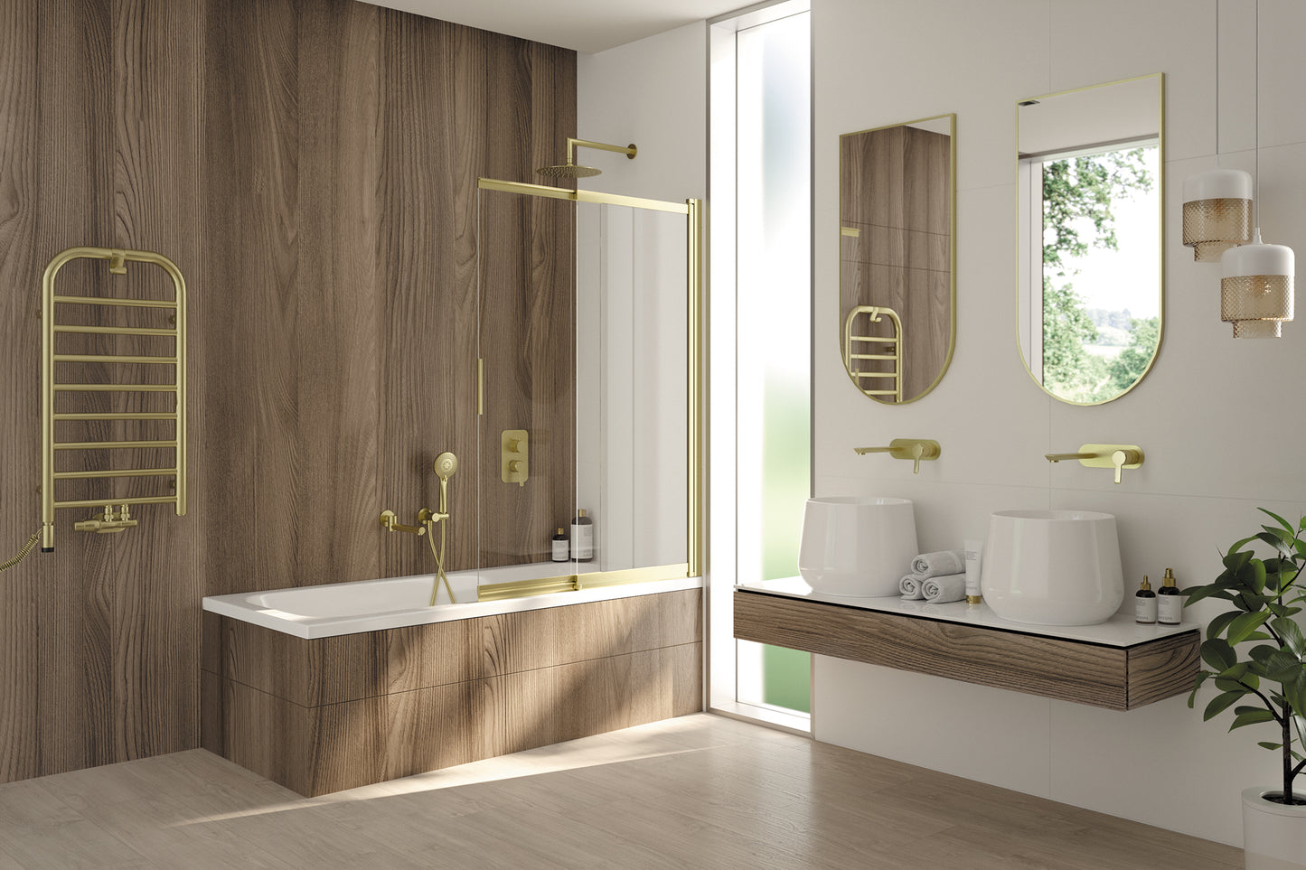Thermostatic valve, for bathroom heater - left