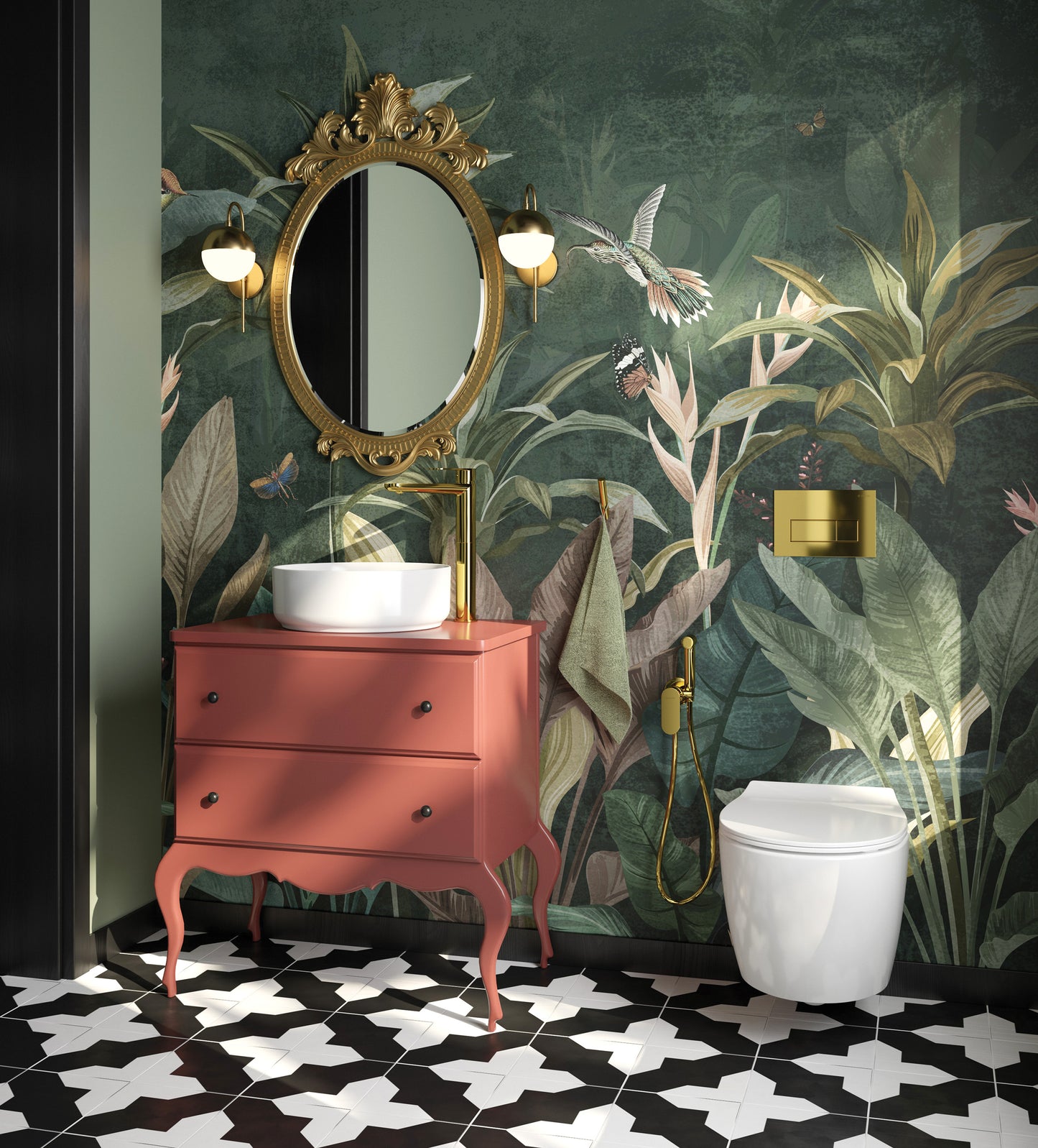 Bidet tap, concealed, with bidetta hand shower