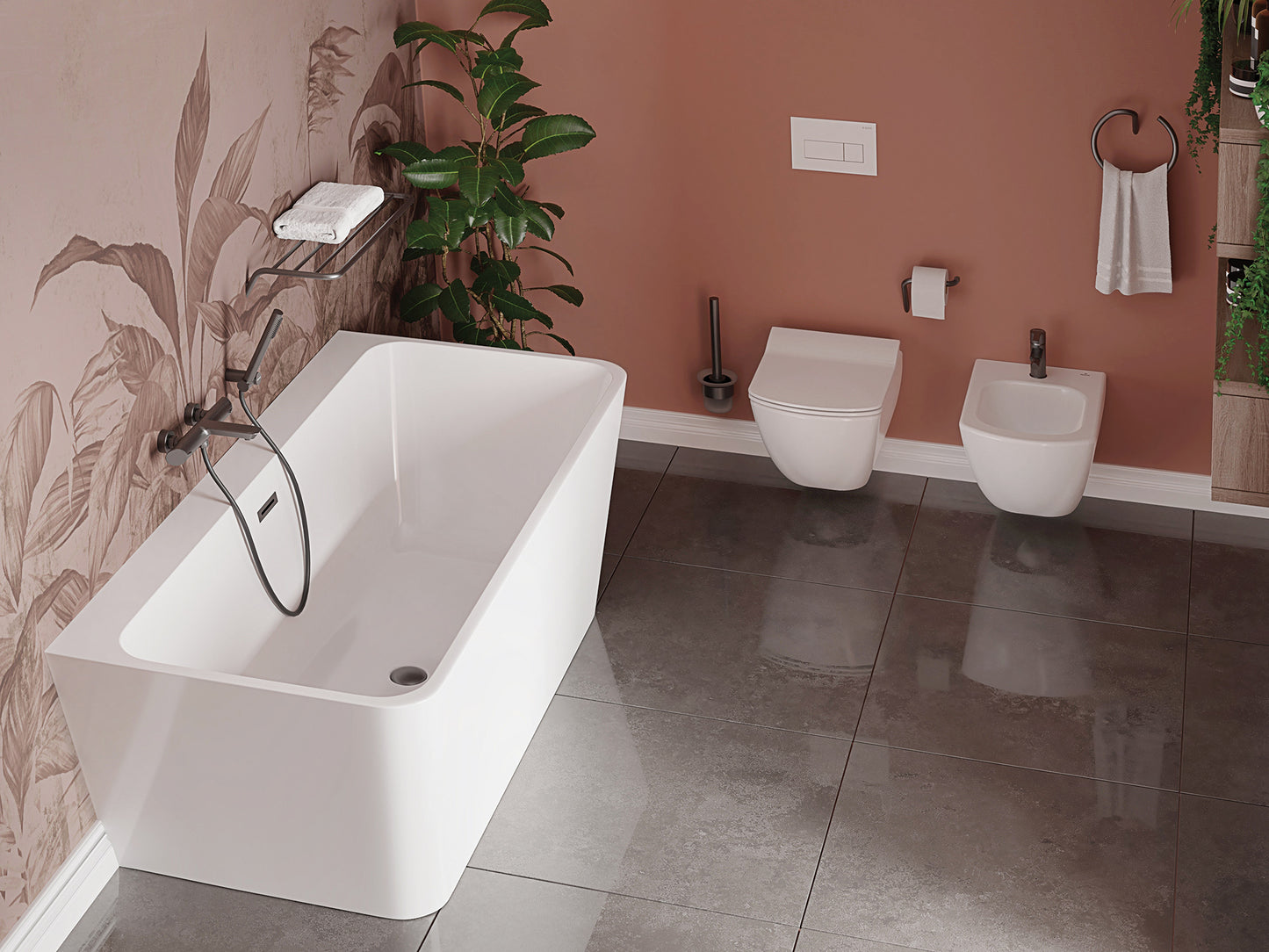 Toilet seat, slim, soft-closing