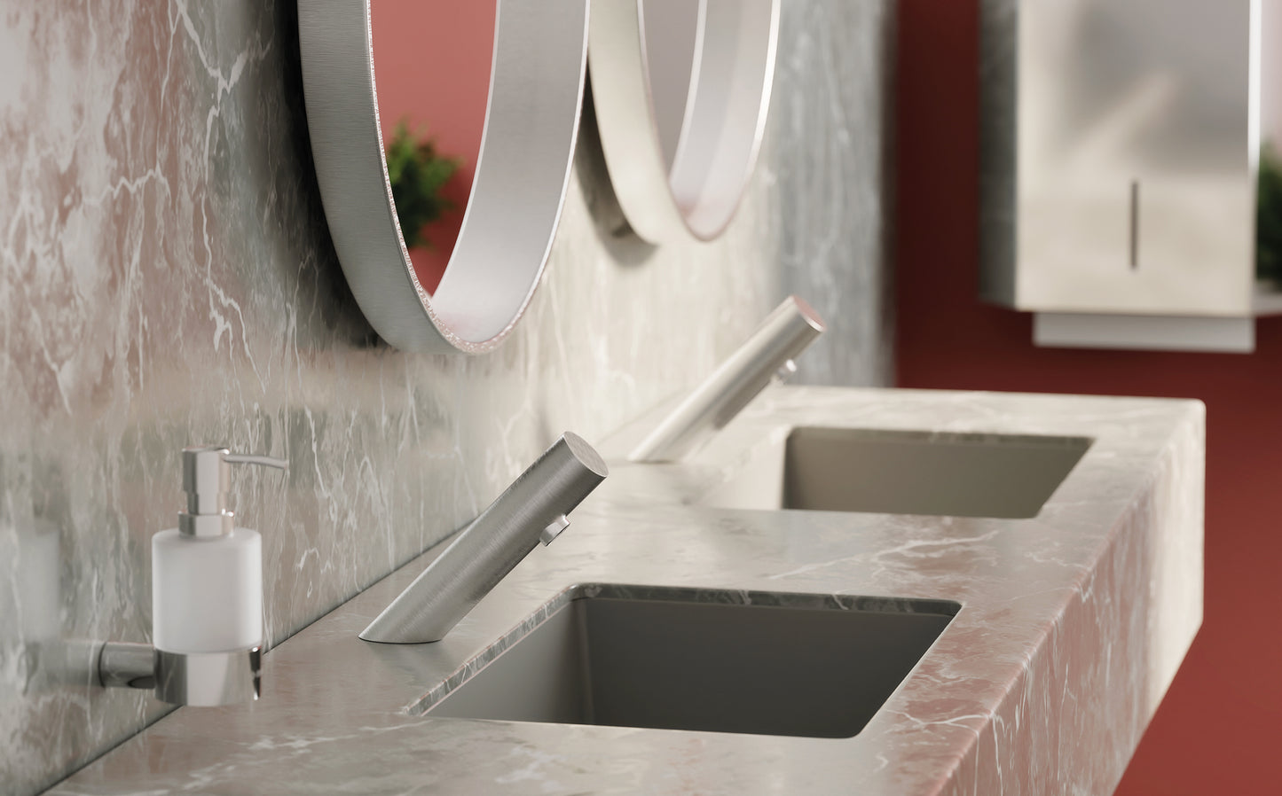 Granite washbasin, undermount/inset