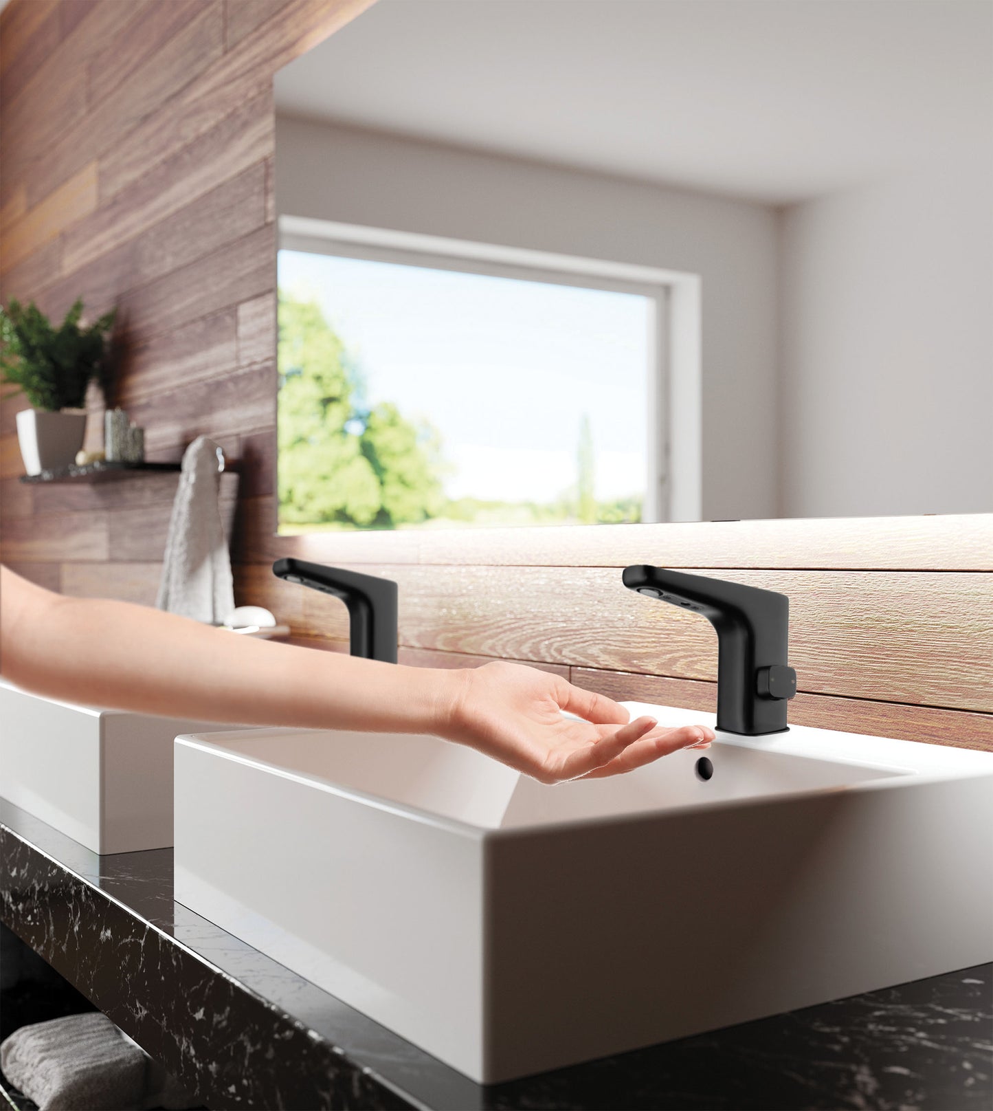 Washbasin tap, contactless, without temperature control - 4xAA
