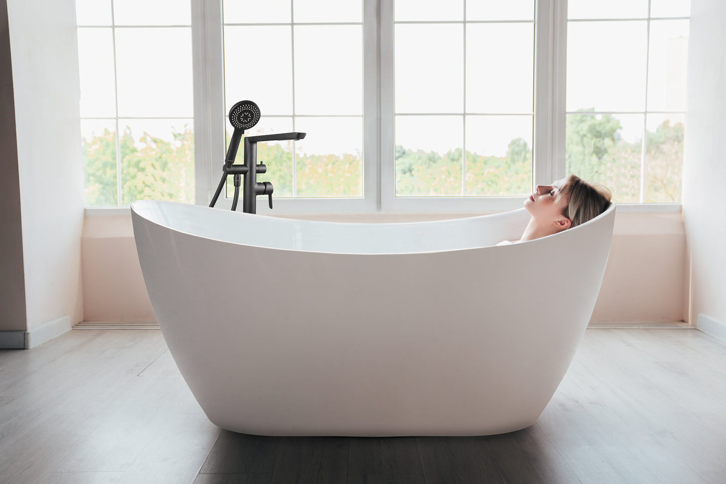 Acrylic bathtub, freestanding, oval - 160 cm