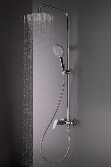 Shower column, with shower mixer